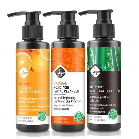 Natural Facial Cleansers - Charcoal, Kojic Acid, and Vitamin C